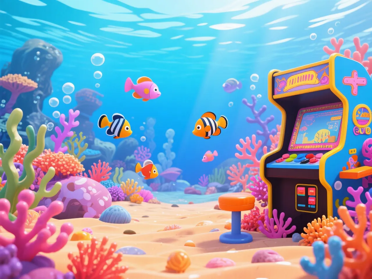 精彩的海底世界与休闲射击玩法