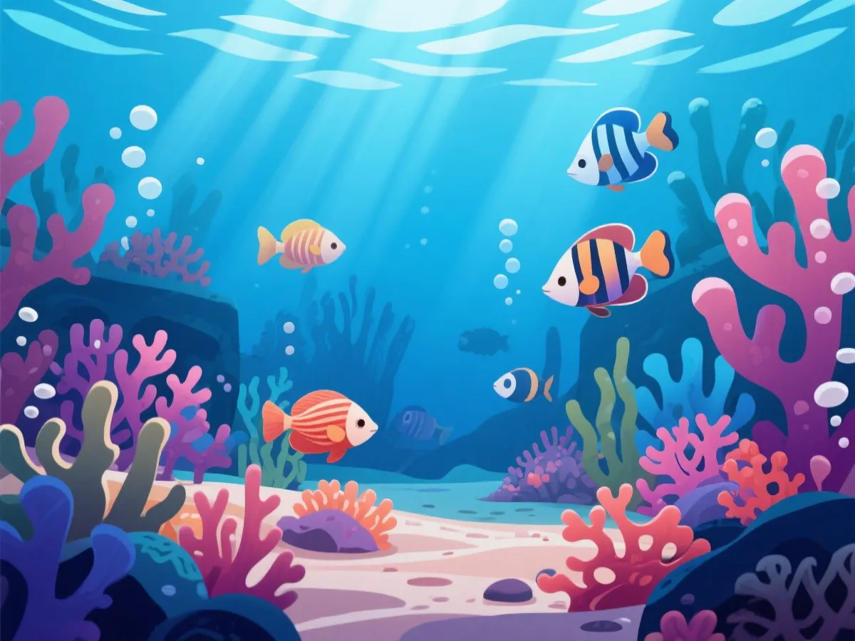 海底主题场景与光影细节